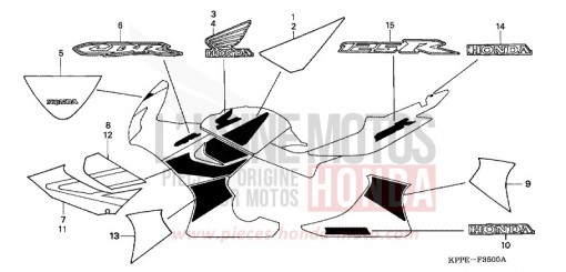 MARQUE/RAYURE (CBR125R/RW5/RW6) CBR125R4 de 2004